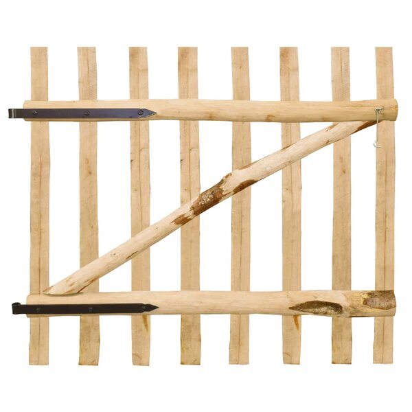vidaXL Portillon simple de clôture Bois de noisetier 100x90 cm