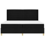 vidaXL Lit à ressorts avec matelas Noir 200 x 200 cm tissu