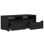 vidaXL Meuble TV VISNES noir 100x40x38 cm bois d'ingénierie