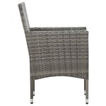 vidaXL Salon de jardin 4 Pièces avec coussins résine tressée gris