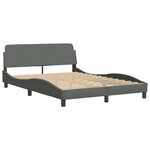 vidaXL Cadre de lit sans matelas gris foncé 120x200 cm tissu