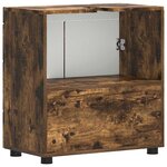 vidaXL Armoire de lavabo de salle de bain avec porte TULUM Chêne fumé