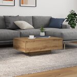 vidaXL Table Basse chêne artisanal 85 x 55 x 31 cm Bois d'ingénierie