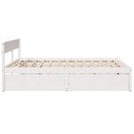 vidaXL Cadre de lit sans matelas blanc 200x200 cm bois massif de pin