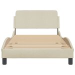 vidaXL Cadre de lit sans matelas crème 100x200 cm tissu