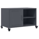 vidaXL Meuble TV anthracite 68x39x43 5 cm acier