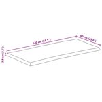 vidaXL Dessus de table 140x60x3 8cm rectangulaire bois massif d'acacia