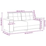vidaXL Canapé causeuse gris clair 180x77x82 cm velours