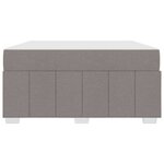 vidaXL Cadre de lit avec matelas Taupe 160 x 200 cm tissu