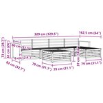 vidaXL Ensemble de canapés d'extérieur 6 pc Naturel