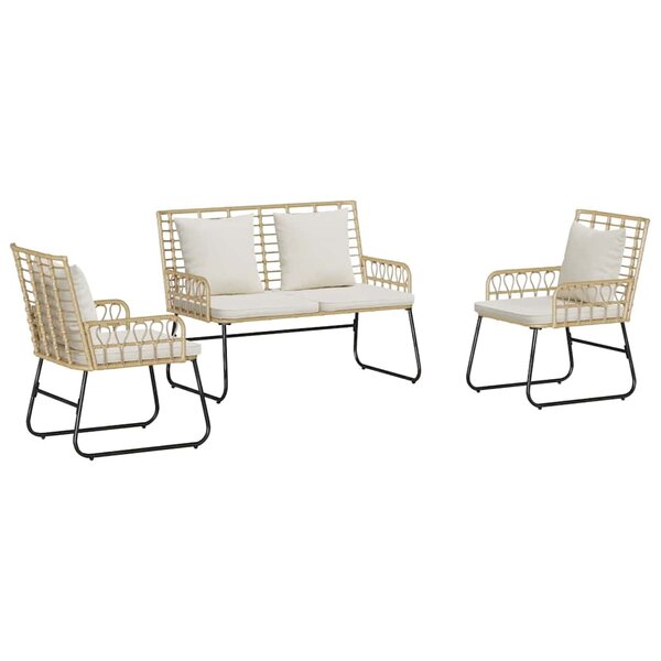 vidaXL Ensemble de salle à manger pour jardin 3 Pièces Noir  Anthracite