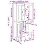 vidaXL Haut Armoire 2 Pièces Bois Ancien Bois Aggloméré et Verre