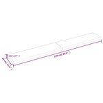 vidaXL Étagère murale 220x30x(2-6) cm bois de chêne massif non traité