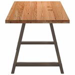 vidaXL Table à manger marron clair bois de chêne massif rectangulaire