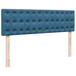 VidaXL Cadre de lit ottoman avec matelas bleu foncé 160x200 cm velours