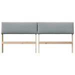 vidaXL Tête de lit capitonnée Gris clair 180 cm Pin massif
