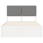vidaXL Cadre de lit avec tête de lit rembourrée Gris clair