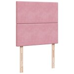 vidaXL Sommier à lattes de lit avec matelas Rose 90x190 cm Velours