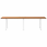 vidaXL Table à manger marron clair 280x80x74 cm rectangulaire
