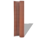 Vidaxl clôture de jardin double face pvc 150 x 500 cm marron