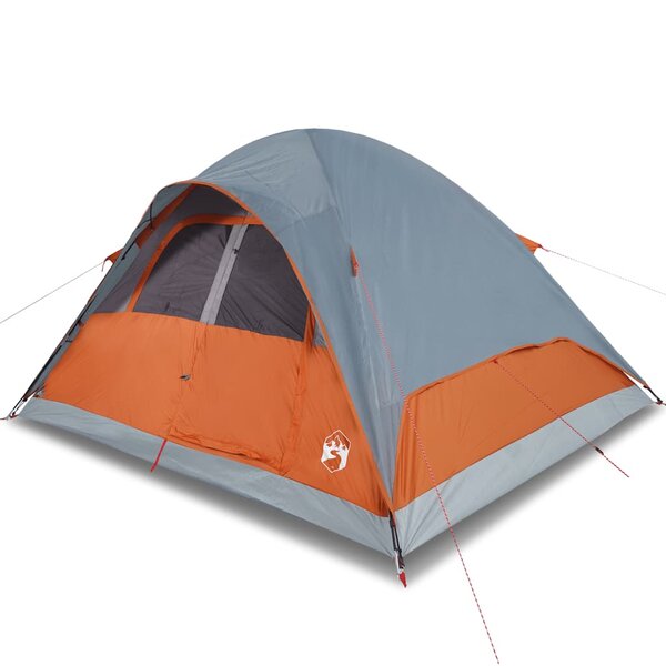 vidaXL Tente familiale à dôme 6 personnes orange imperméable
