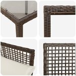 vidaXL Ensemble de salle à manger pour jardin 5 Pièces Marron Poly rotin