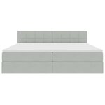vidaXL Lit de Rangement avec matelas Gris clair 200 x 200 cm Velours