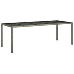 vidaXL Table de Jardin Gris polyrotin