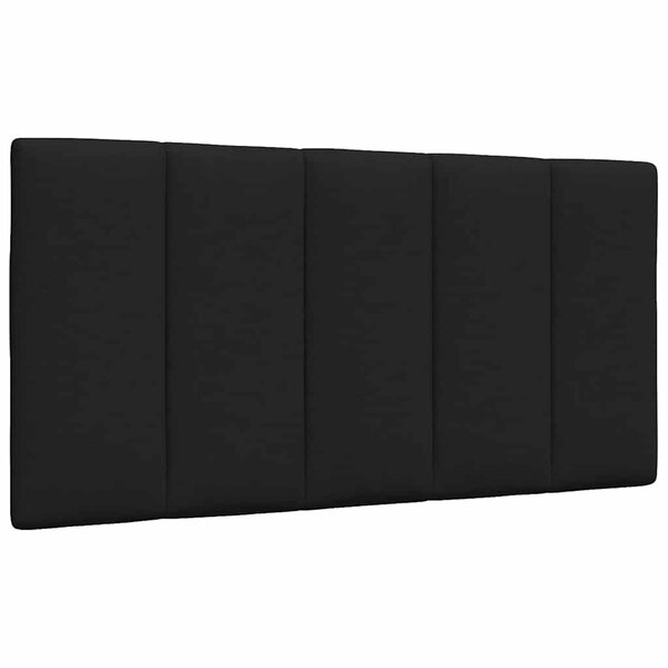 vidaXL Coussin de tête de lit noir 100 cm tissu