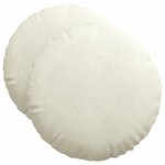 vidaXL Coussins de siège 2 pc Velours Crème Ø50 x 19 cm