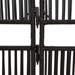 vidaXL Cloison de séparation 5 panneaux noir résine tressée