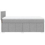 vidaXL Sommier à lattes de lit avec matelas Gris clair 100x200cm Tissu