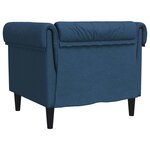 vidaXL Fauteuil Chesterfield bleu tissu