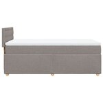 vidaXL Sommier à lattes de lit avec matelas Taupe 90x190 cm Tissu