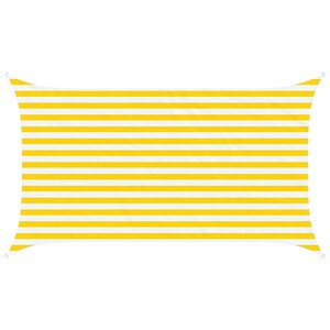 vidaXL Voile d'ombre Jaune et blanc 3 5 x 2 m 100   polyester Oxford