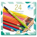 Djeco DJ09754 - Couleurs 24 crayons aquarellables