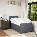 vidaXL Sommier à lattes de lit avec matelas Gris foncé 100x200 cm