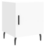 vidaXL Table de chevet blanc 40x40x50 cm bois d’ingénierie