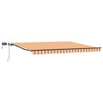 vidaXL Store rétractable manuel avec LED Jaune et Orange 400x300 cm