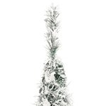 vidaXL Sapin de Noël artificiel escamotable avec neige floquée 100 LED
