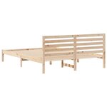 vidaXL Cadre de lit avec tête de lit Marron 160 x 220 cm Pin massif