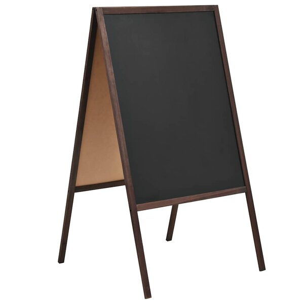 Tableau double face bois de cèdre autoportant 60 x 80 cm noir 02_0045437
