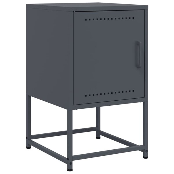 vidaXL Table de chevet anthracite 36x39x60 5 cm acier