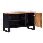 vidaXL Meuble TV 80x33x46 cm bois d'acacia solide et d'ingénierie