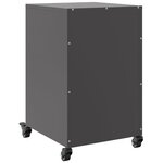 vidaXL Table de chevet noir 36x39x59 cm acier