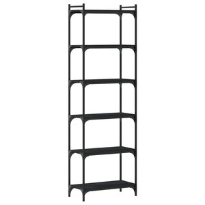 vidaXL Bibliothèque 6 niveaux noir 60x30x188 cm bois d'ingénierie