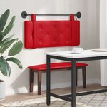 vidaXL Tête de lit suspendue Avec lumière LED Rouge Simili cuir