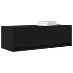 vidaXL Meuble TV chêne noir 80x31x25 5 cm bois d'ingénierie