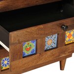 vidaXL Cabinet de chevet Marron 50 x 33 x 62 cm Bois de mangue massif