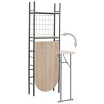 vidaXL Ensemble à dîner pliant 3 Pièces et étagère de rangement MDF acier